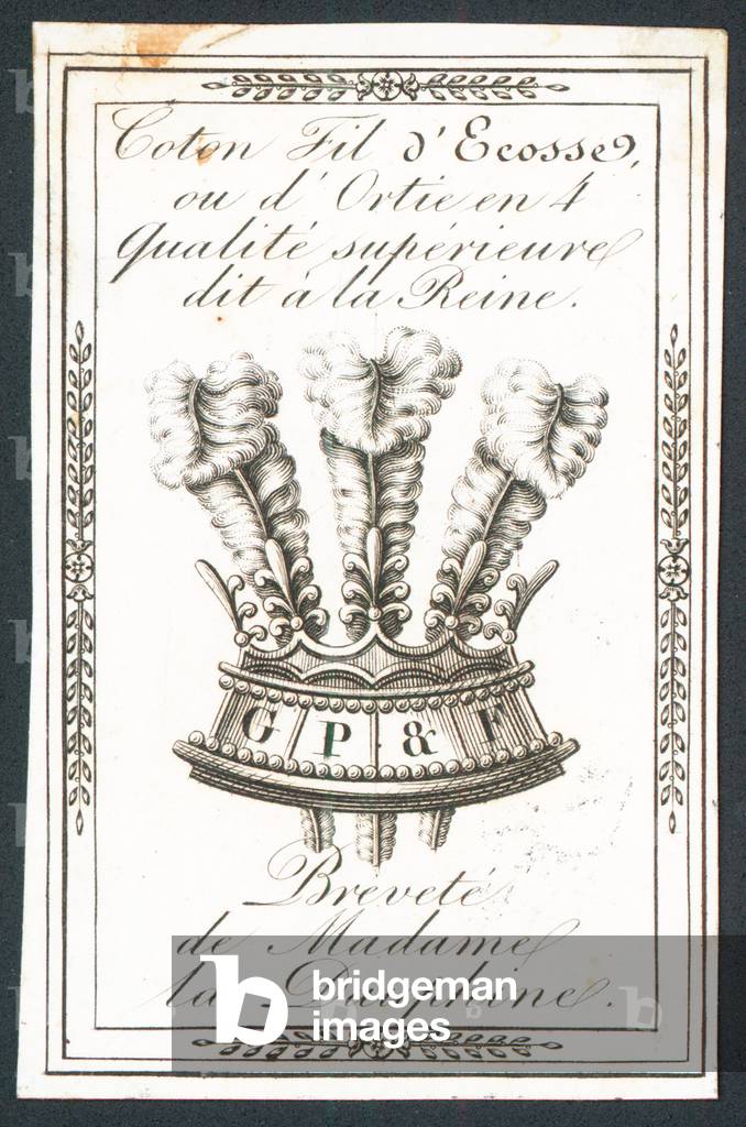 G P & F, trade card (engraving)