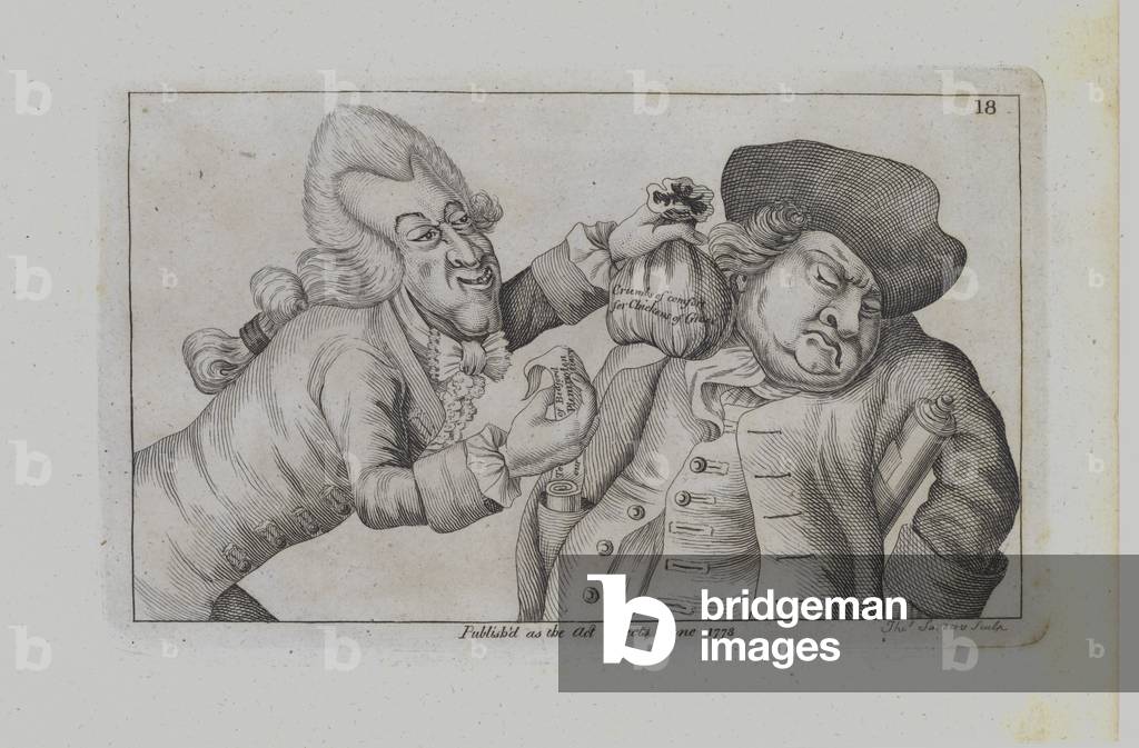 Two Men Dramatise an Inequity of the Day (engraving)