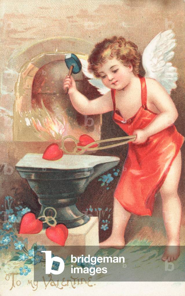 Valentine's Day card (colour litho)