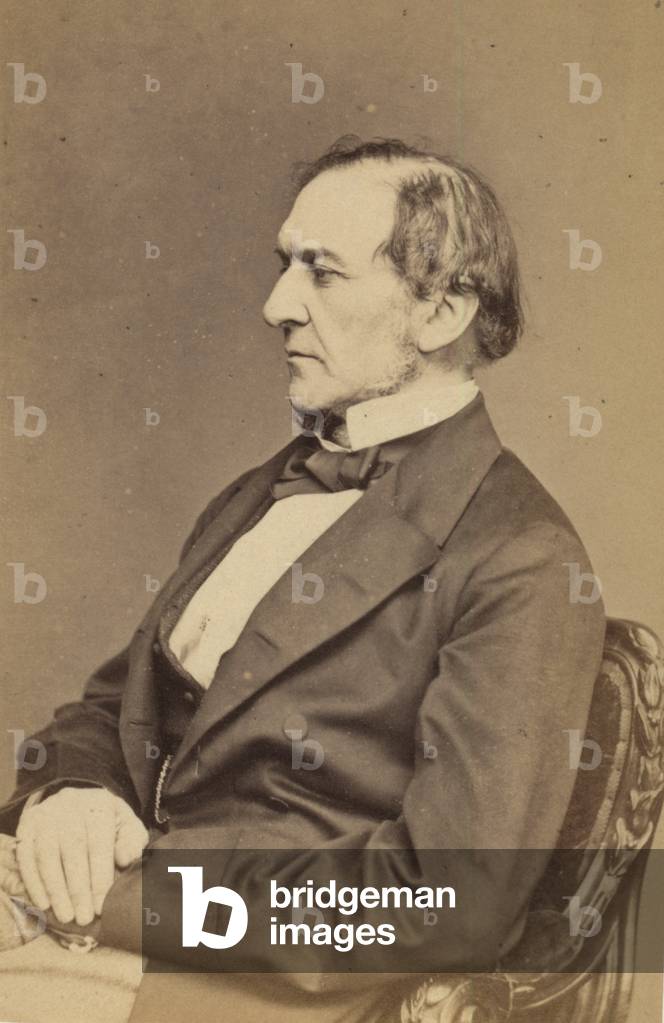 William Ewart Gladstone, portrait (b/w photo)