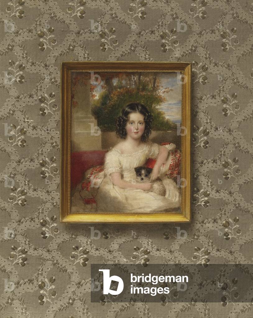 Portrait of Princess Ida Schwarzenberg, born Princess of Liechtenstein, as a child (colour litho)