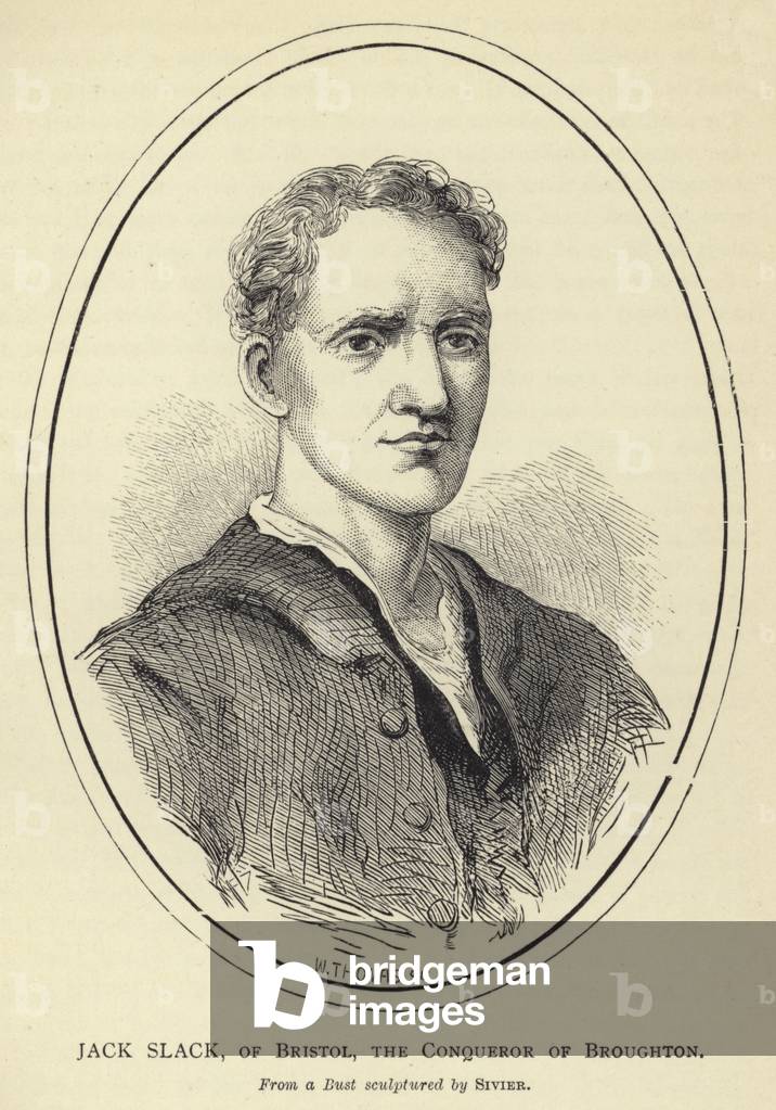 Jack Slack, of Bristol, the Conqueror of Broughton, From a Bust sculptured by Sivier (engraving)