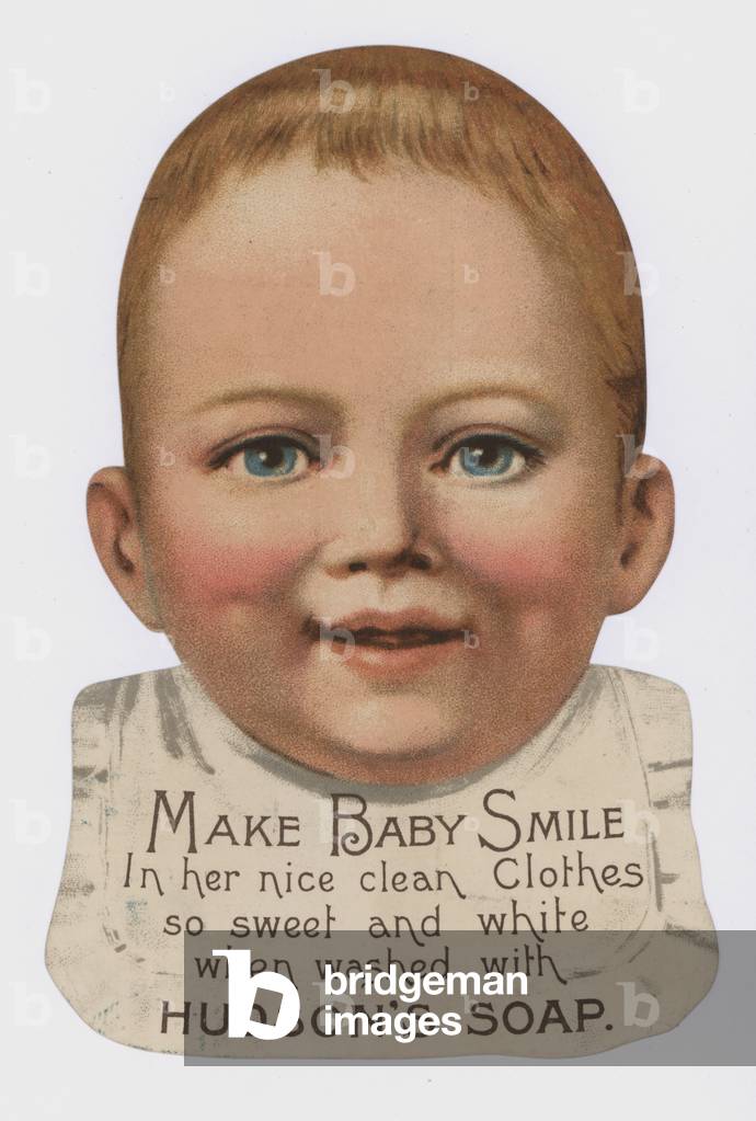 Smiling baby: advertisement for Hudson's soap (chromolitho)