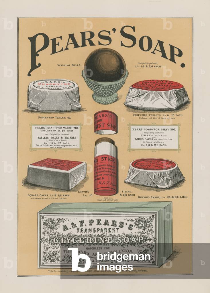 Advertisement for Pears' Soap (colour litho)