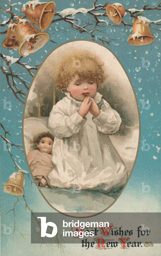 British New Year's card (colour litho)