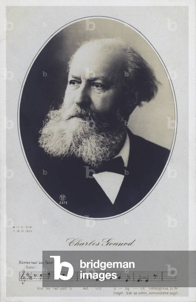 Charles Gounod, French pianist and composer (b/w photo)
