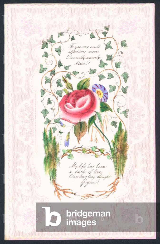 Valentine's Day greetings card (chromolitho)