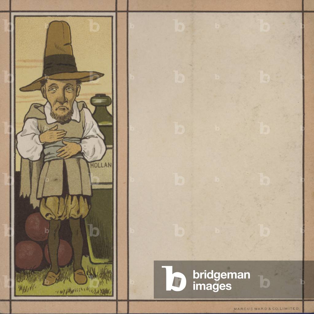 Menu illustration: Holland (colour litho)