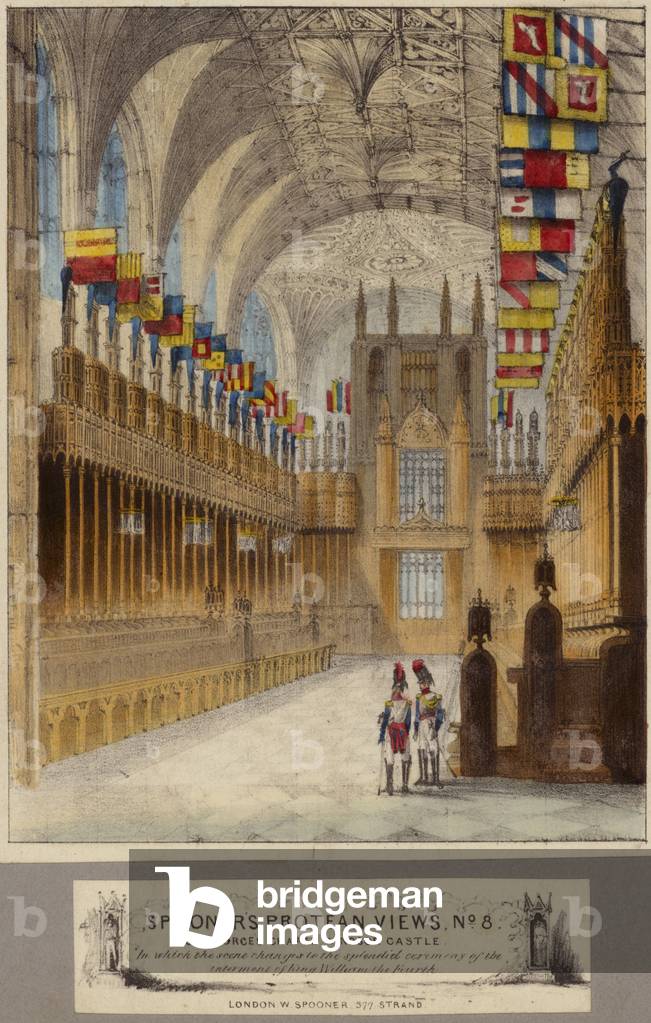 St George's Chapel, Windsor Castle (coloured engraving)
