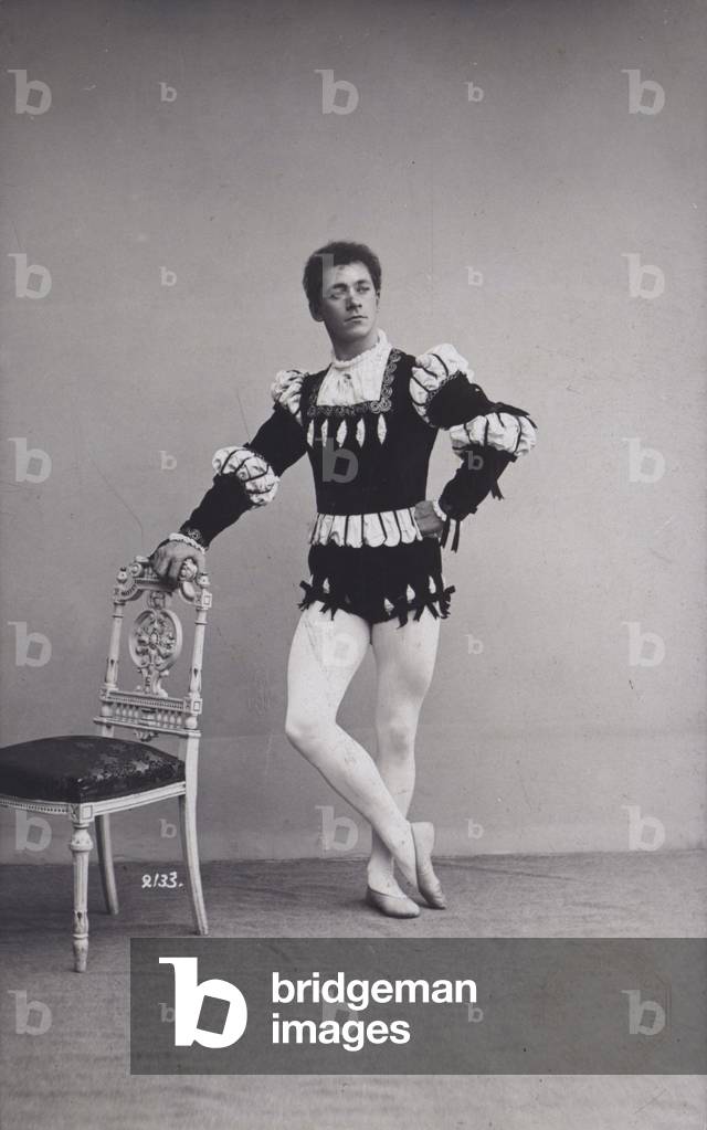 Mikhail Mordkin, Russian ballet dancer (b/w photo)