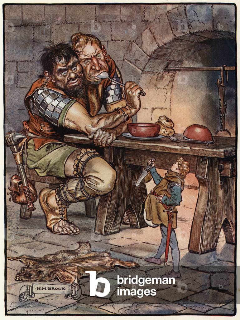 Illustration for Jack the Giant Killer (colour litho)