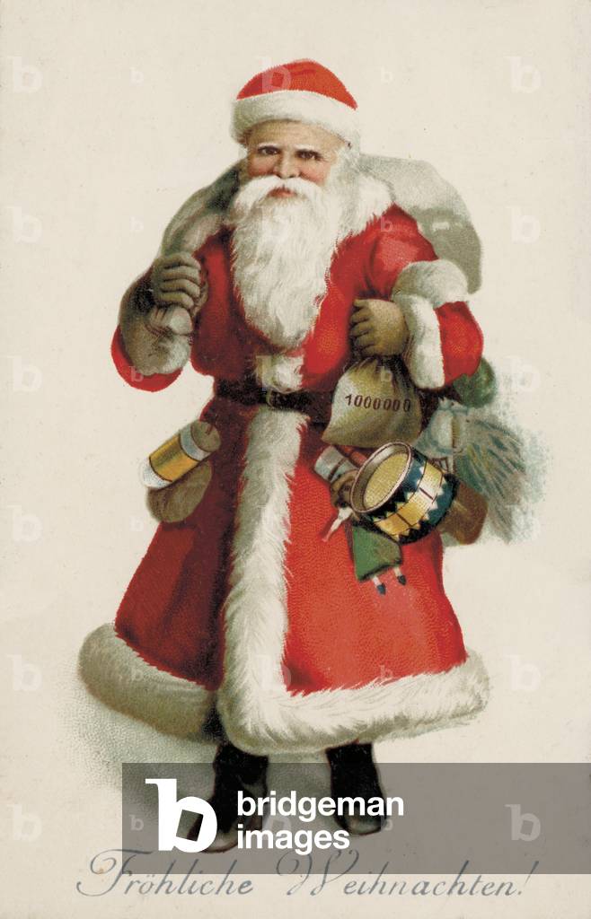 Santa Claus, Father Christmas (colour litho)