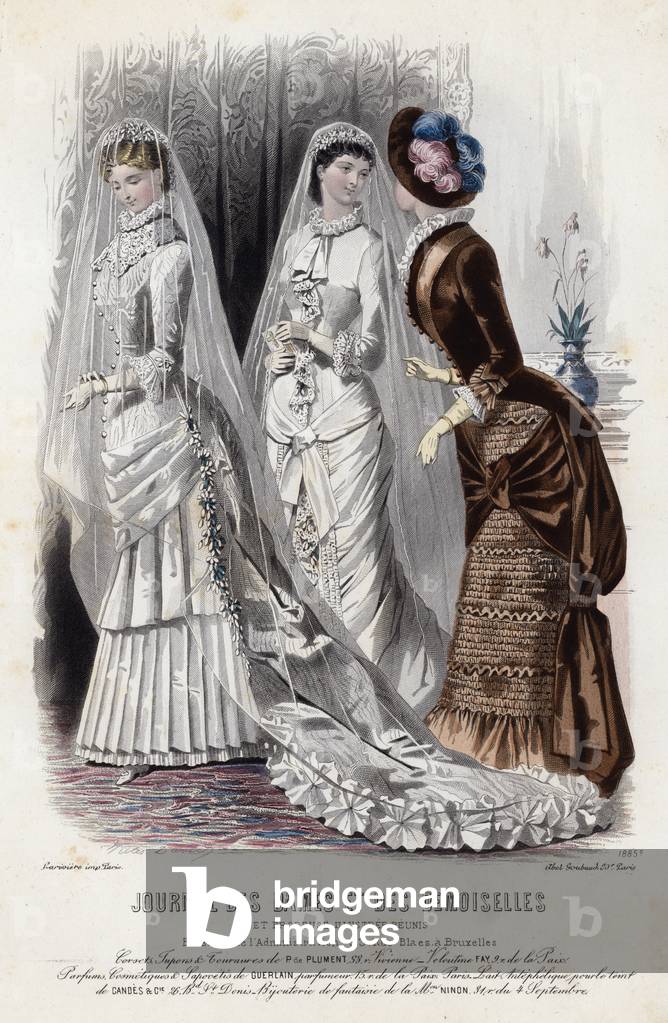 French fashion plate, late 19th century (coloured engraving)