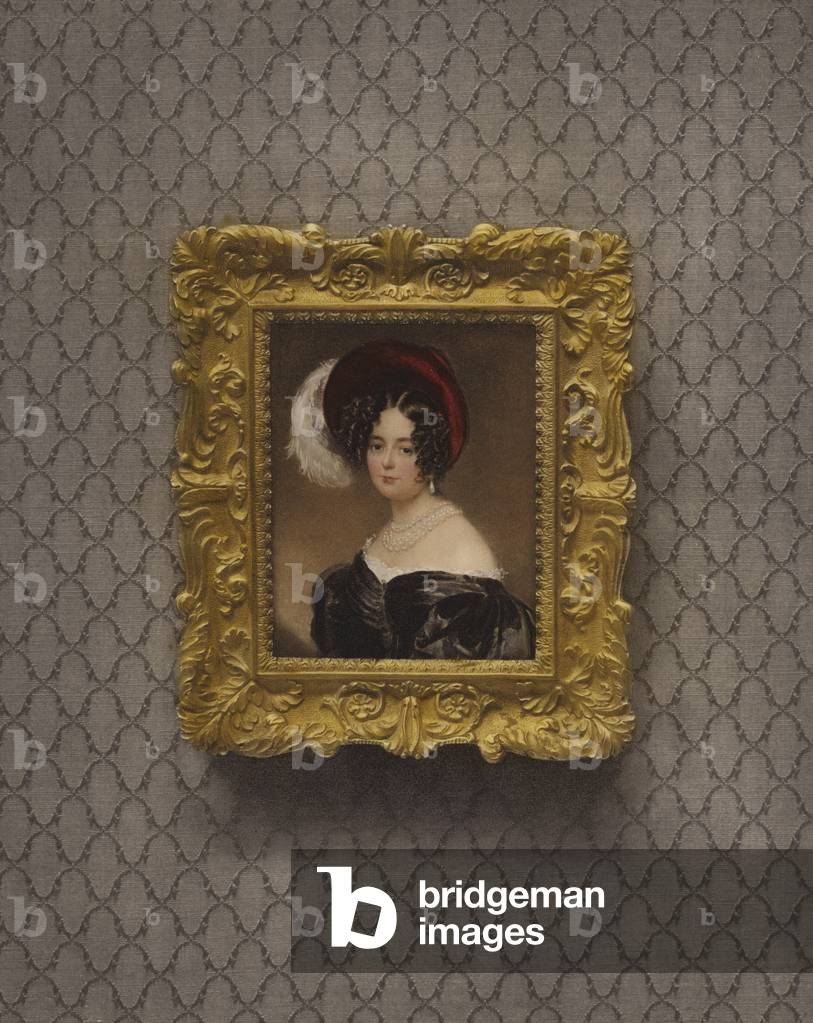 Portrait of an unknown lady (colour litho)