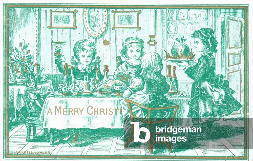 Christmas Luncheon, Christmas Card (chromolitho)