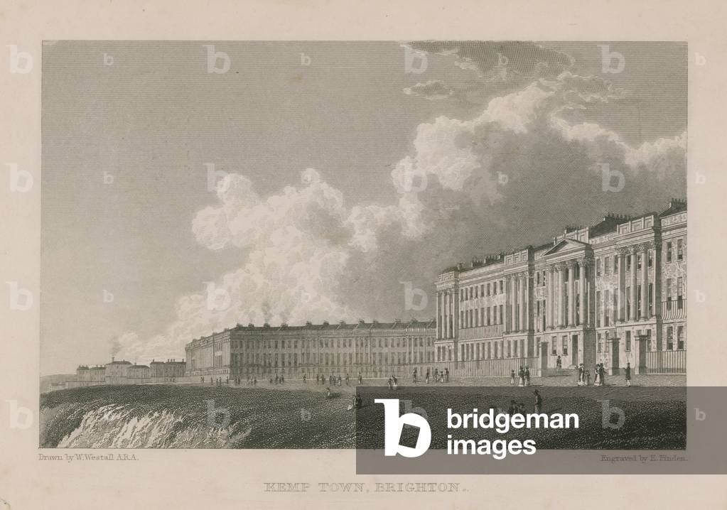General view of Kemp Town in Brighton (engraving)