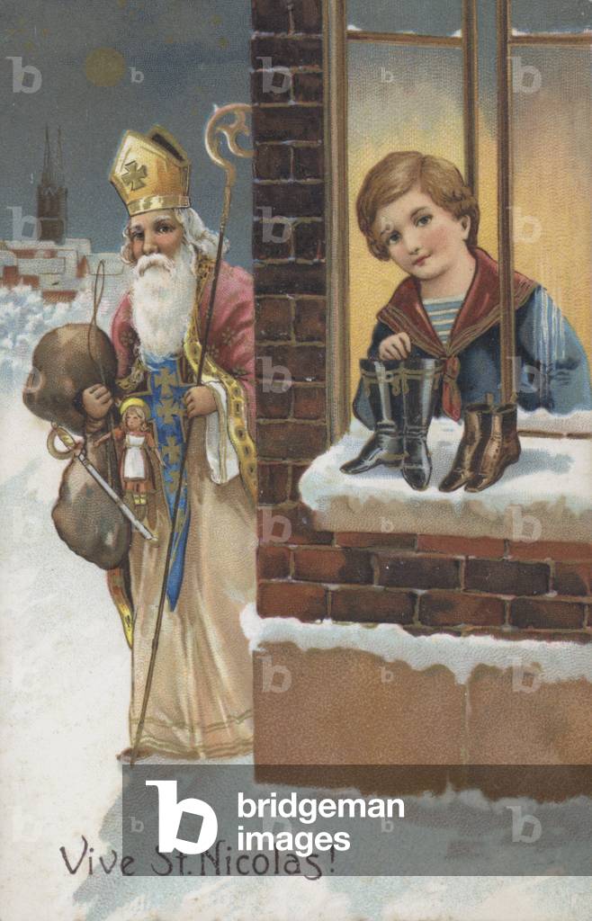 St Nicholas Day card (chromolitho)