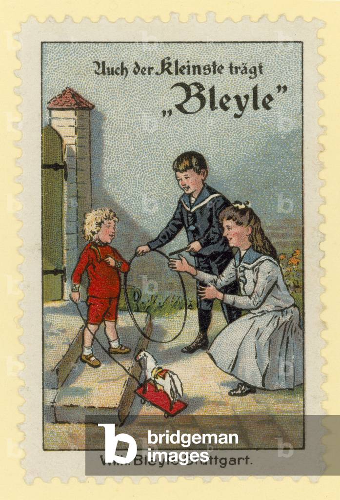 Wilhelm Bleyle children's clothes, Stuttgart, Germany (colour litho)