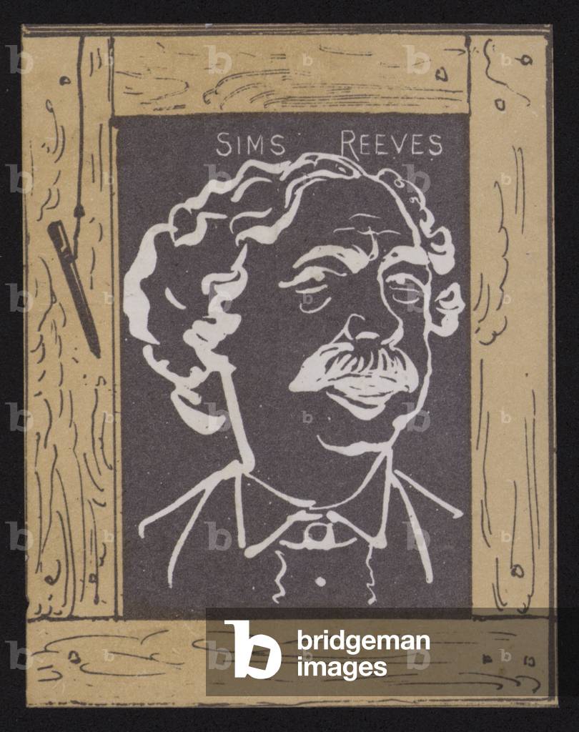 Sims Reeves, English opera singer (colour litho)