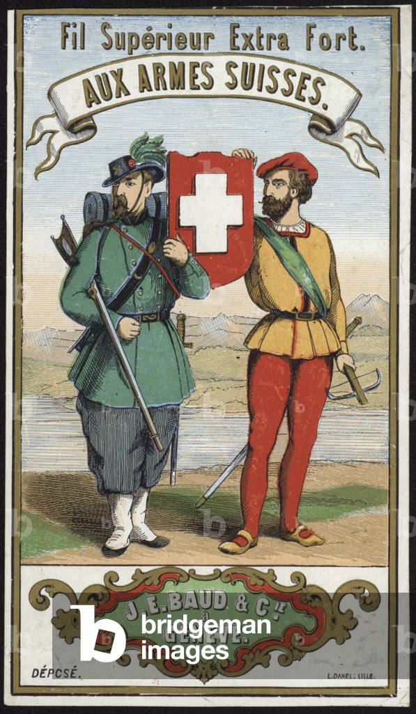 Label for Swiss Army thread (colour litho)