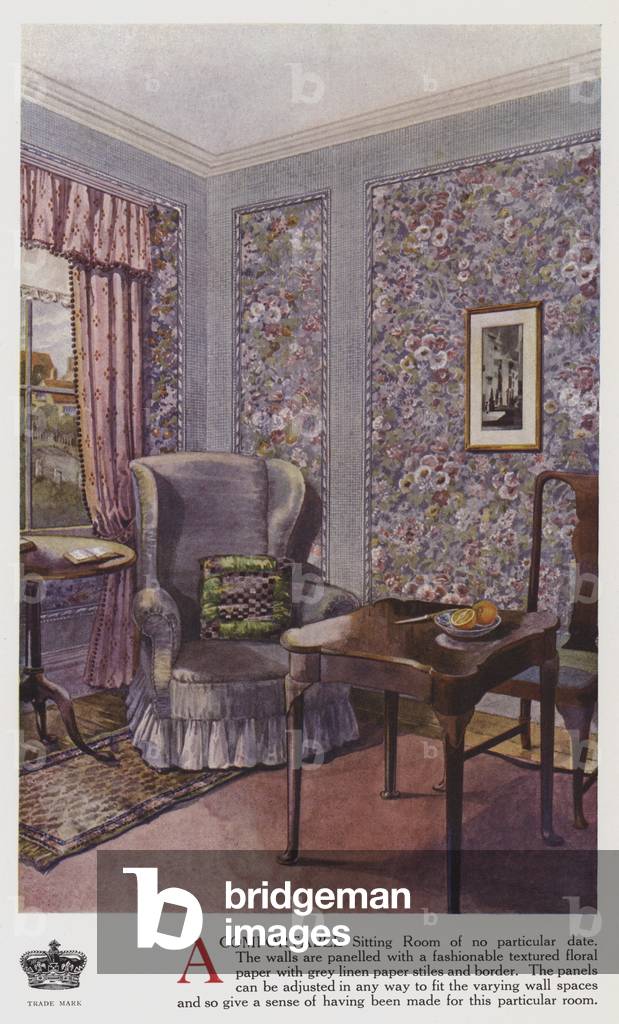 Sitting room (colour litho)