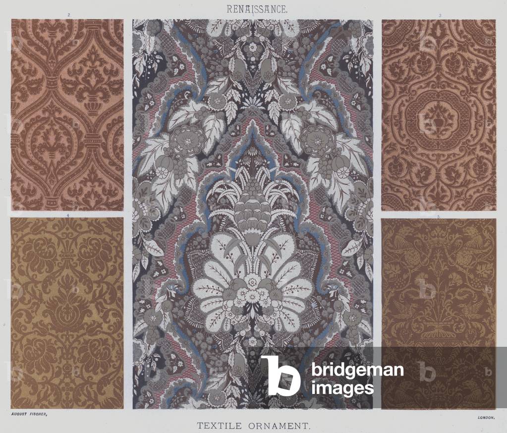 Renaissance, Textile ornament (colour litho)