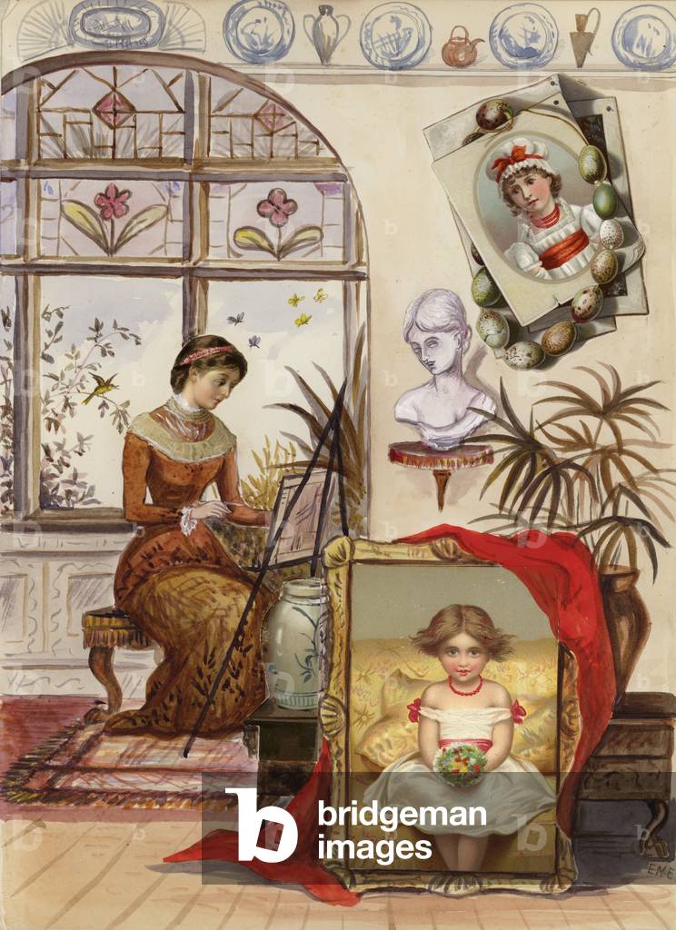 Page from late Victorian scrapbook (multimedia)