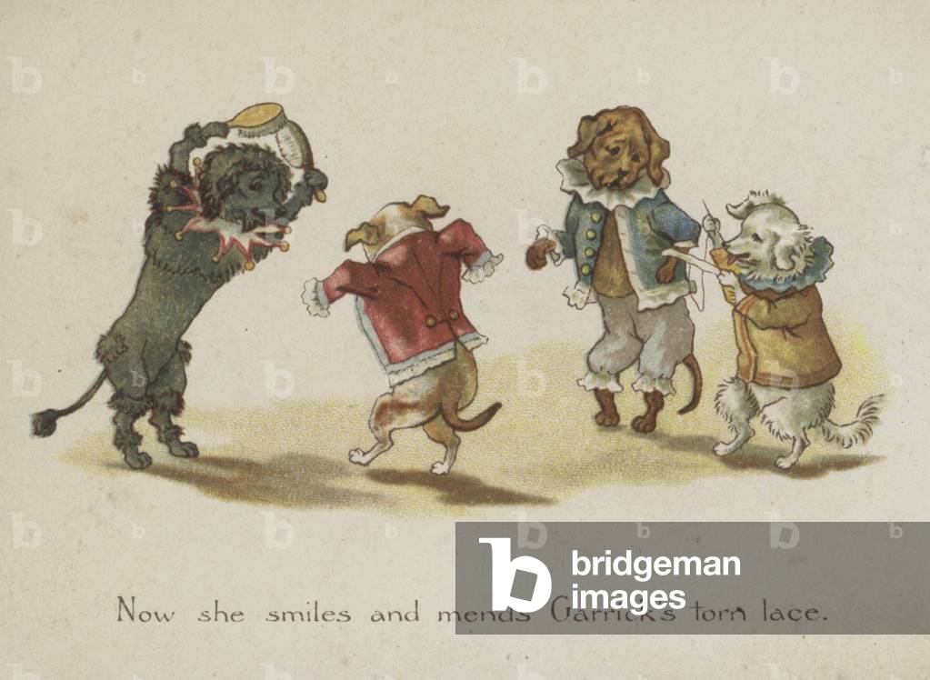 Comic dogs (colour litho)