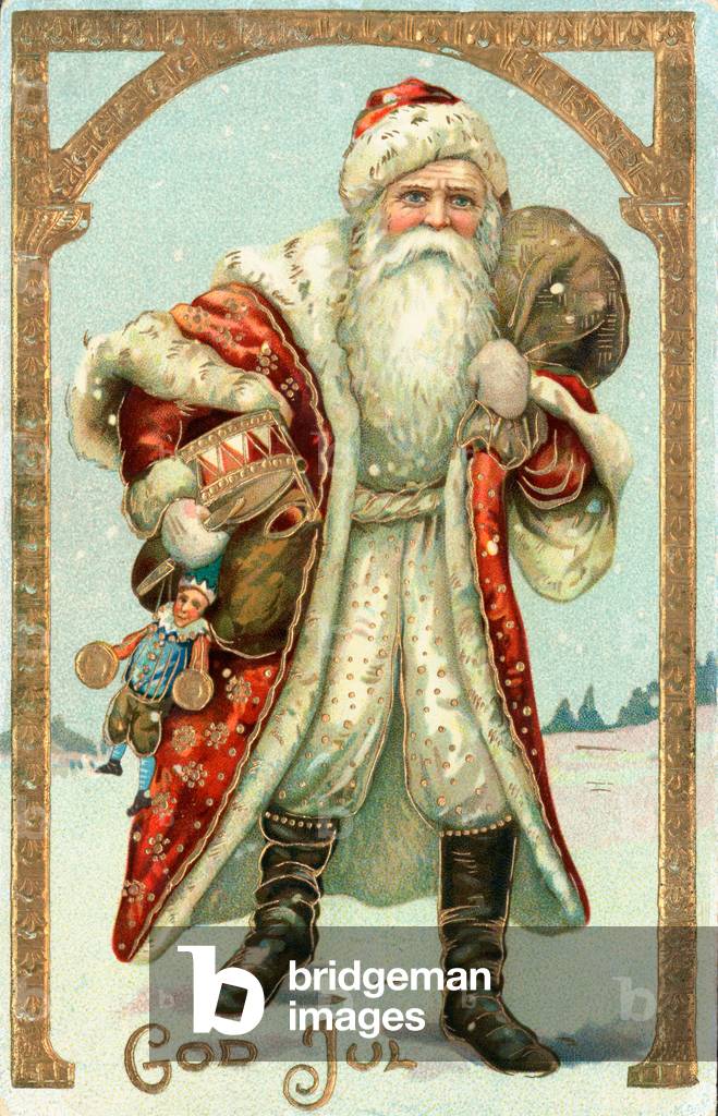 Swedish Christmas card (colour litho)