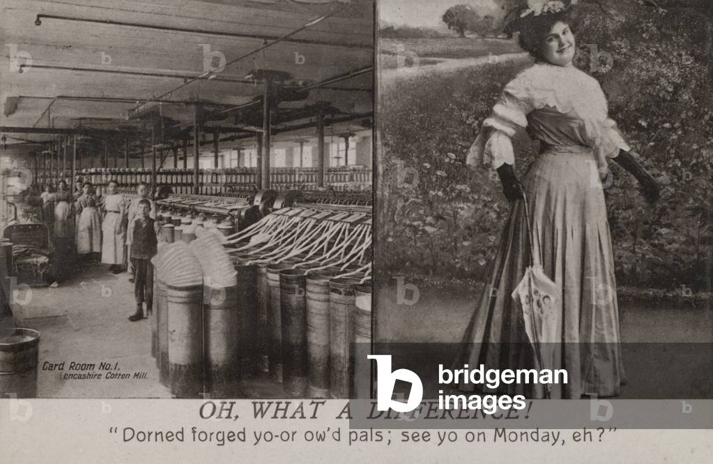 Lancashire Cotton Mill, Music Hall Star (b/w photo)
