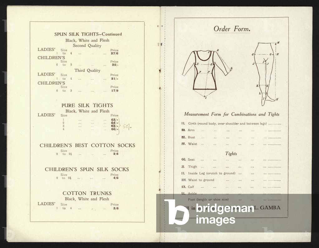 Pages from Catalogue of Gambas Famous Milan Toe Ballet Shoe (litho)