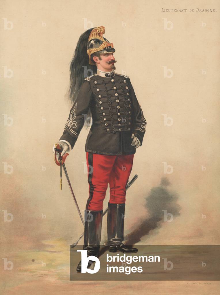 Lieutenant de Dragons (chromolitho)