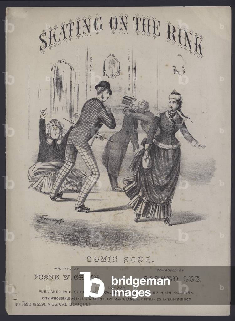 Skating on the Rink, a comic song by Frank W Green and Alfred Lee (litho)
