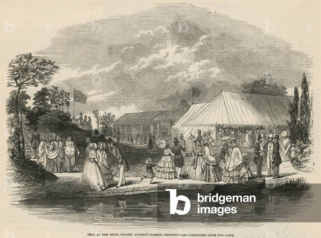 Fete at  the Royal Botanic Society's Garden (engraving)