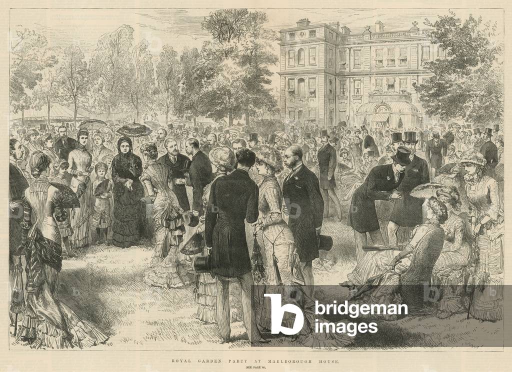 Royal Garden Party at Marlborough House, London (engraving)