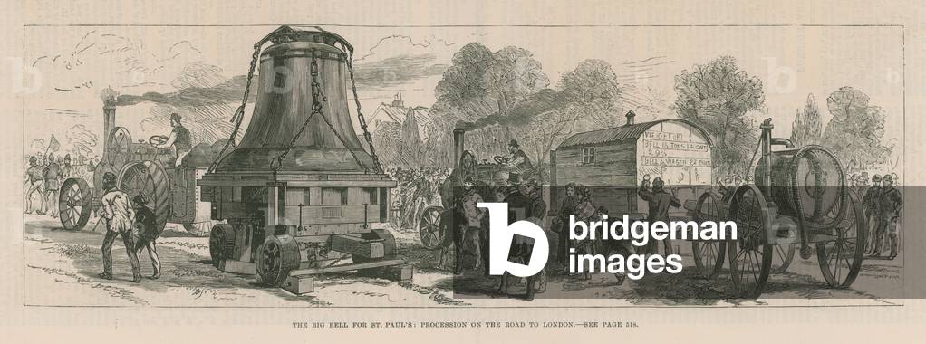 The big bell for St Paul's Cathedral (engraving)