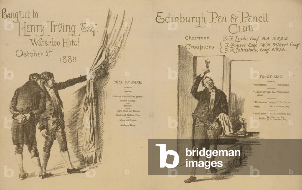 Edinburgh Pen and Pencil Club: Banquet to Henry Irving (engraving)
