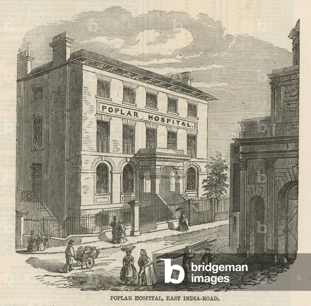 Poplar Hospital, East India Road, London (engraving)