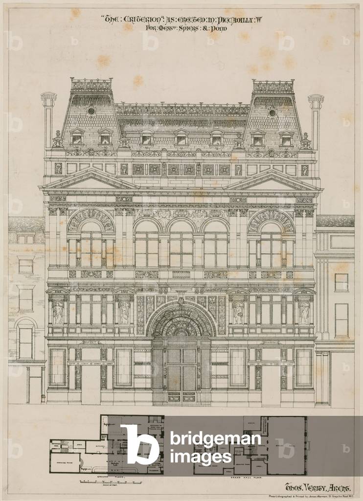 Design for The Criterion Theatre, London (engraving)