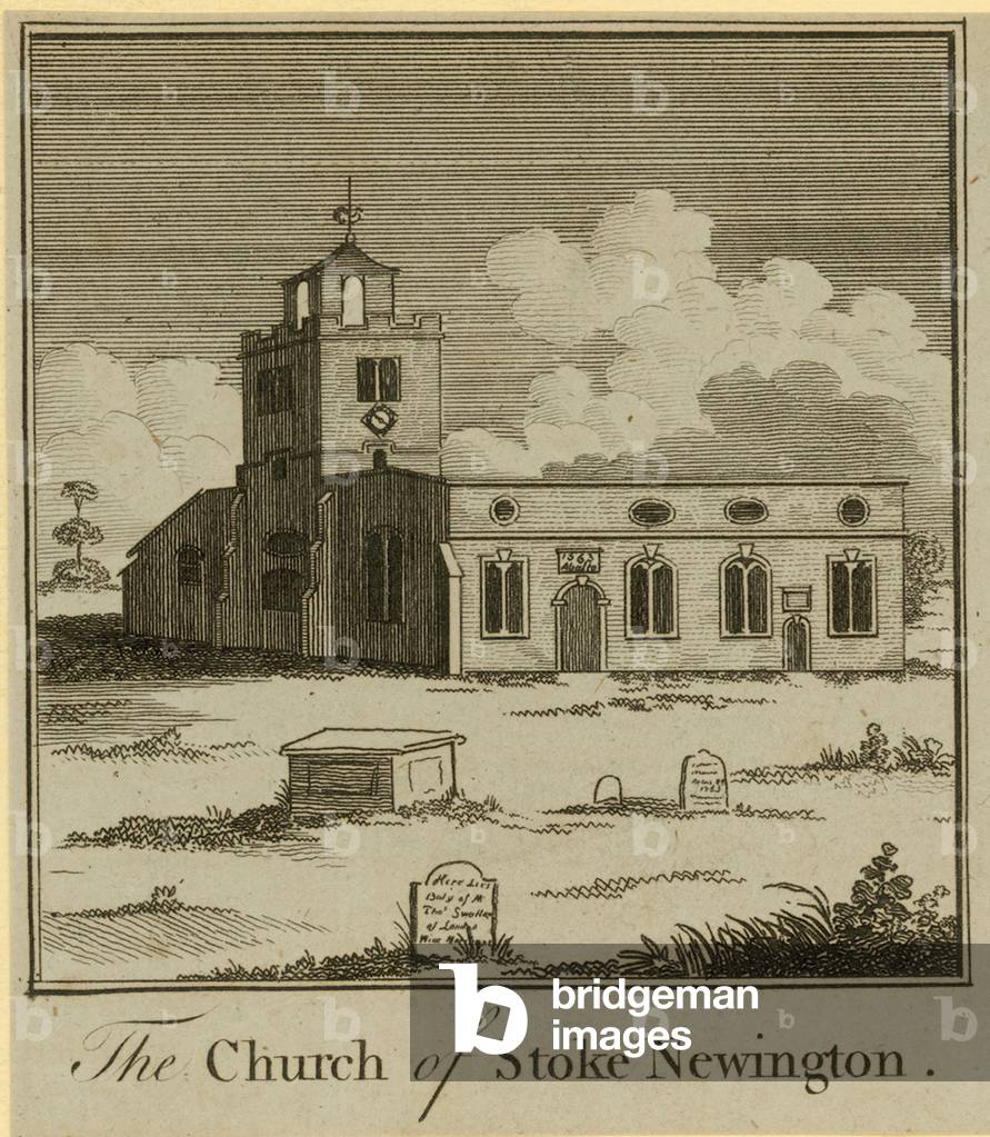 The church of Stoke Newington (engraving)