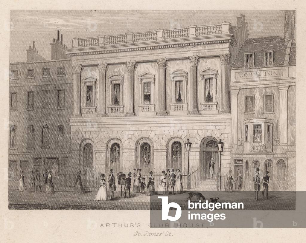 Arthur's Club House, St James's Street (engraving)
