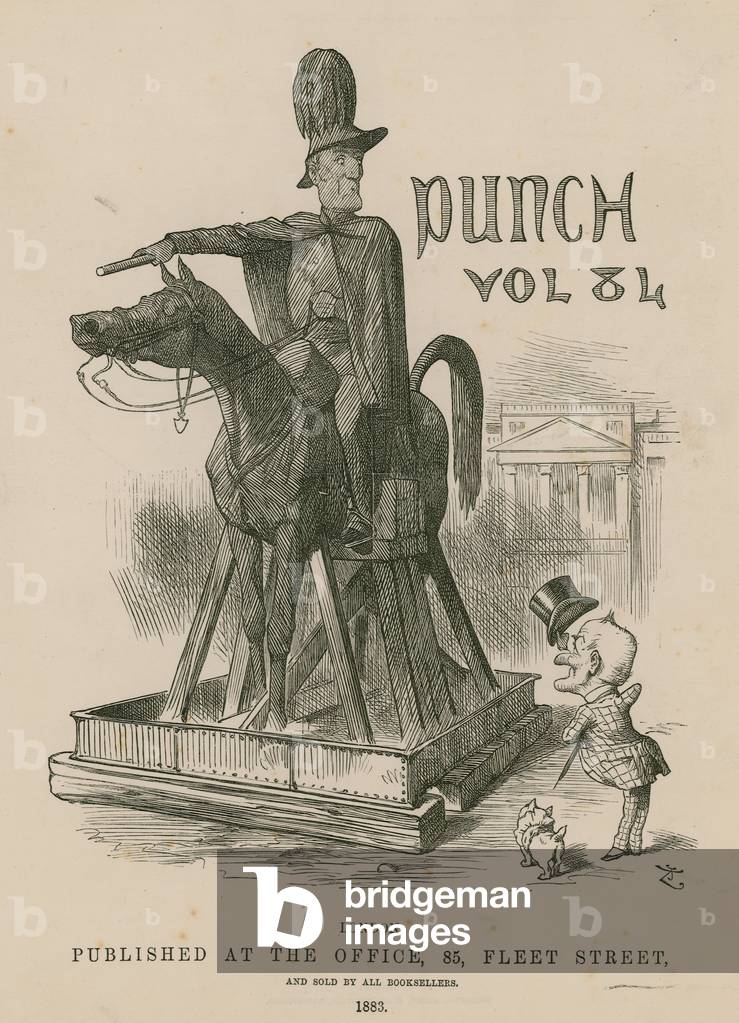 Duke of Wellington statue from Hyde Park Corner, London (engraving)