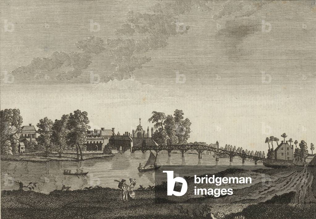 View of Hampton Court from the opposite shore of the River Thames (engraving)