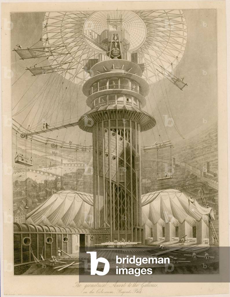The geometrical ascent to the galleries in the Coloseum, Regent's Park (engraving)