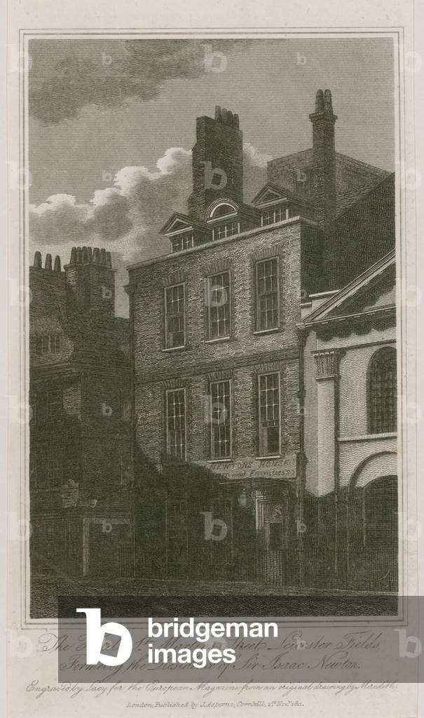 The Hotel, St Martin's Street, Leicester Square, London; formerly the residence of Sir Isaac Newton (engraving)