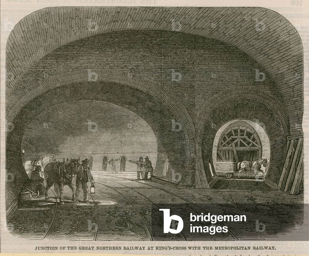 Junction of the Great Northern Railway at King's Cross with the Metropolitan Railway (engraving)