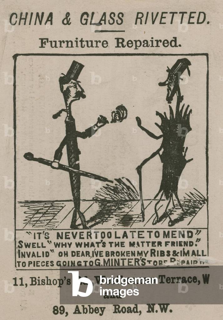 Advert for G Minter; cartoon (engraving)