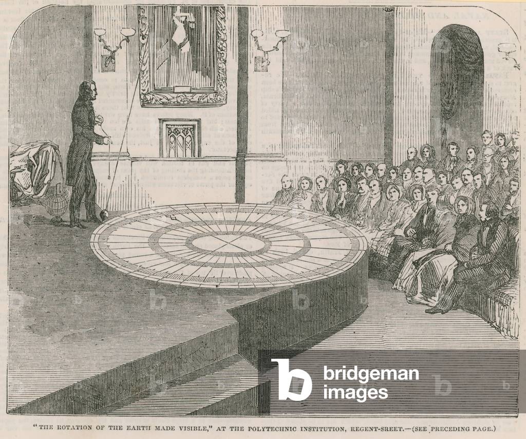 The rotation of the Earth made visible (engraving)