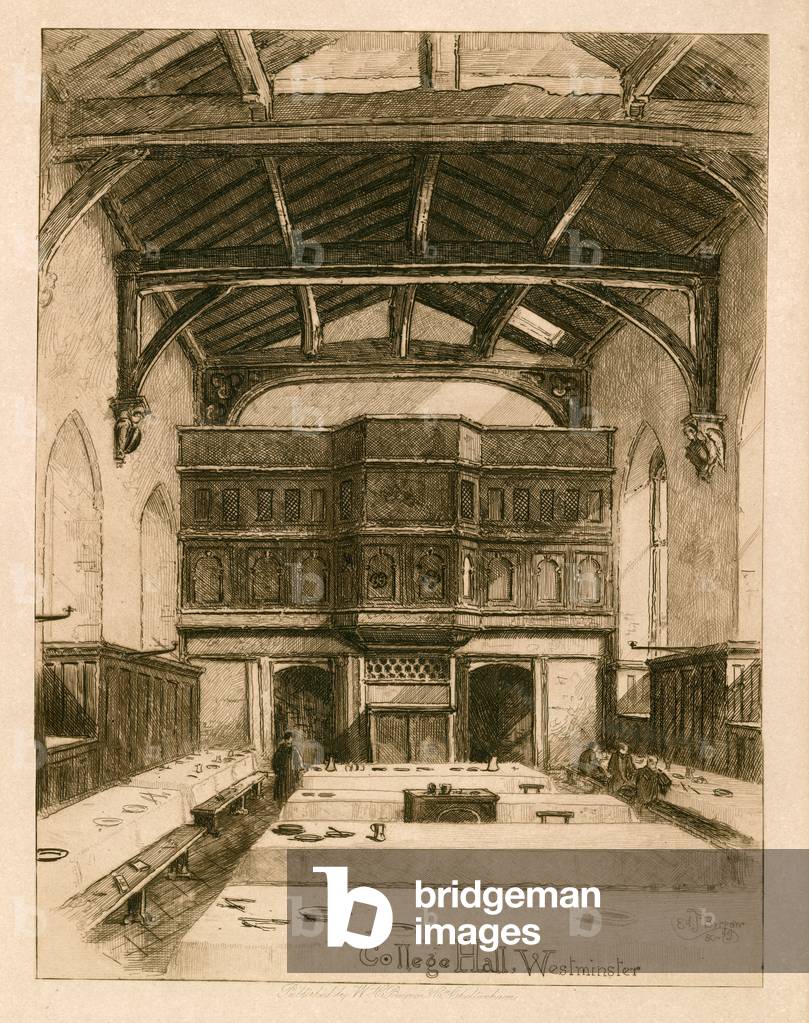 College Hall at Westminster School (engraving)