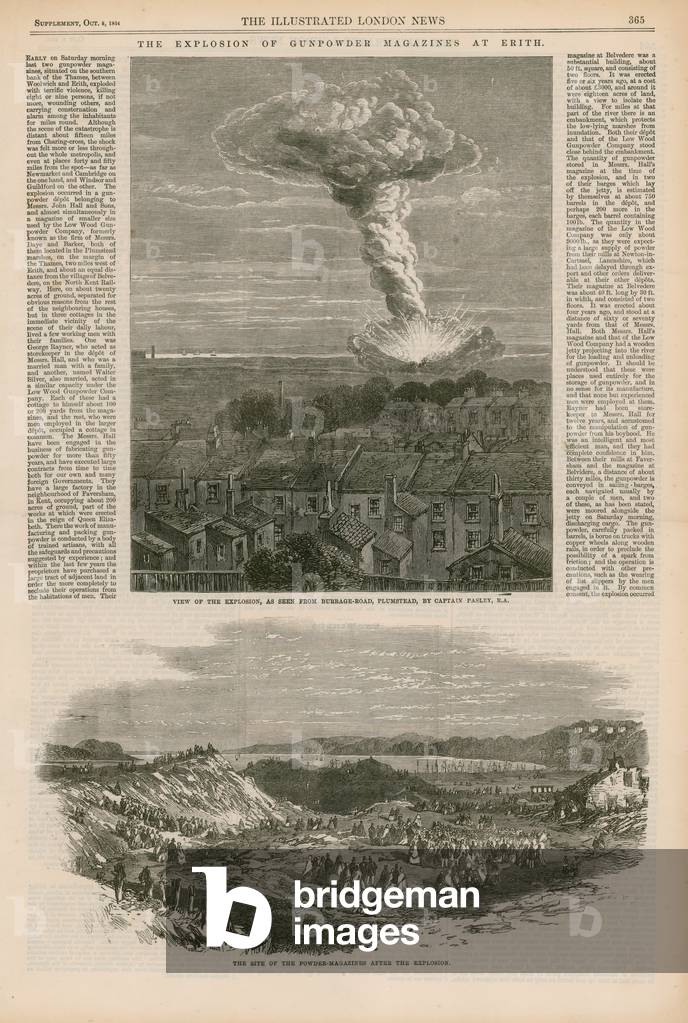 The Explosion of Gunpowder Magazines at Erith (engraving)